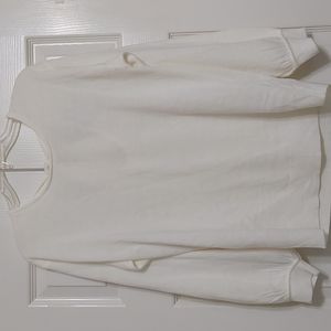 NY&C ivory colored sweater that ties in back. Size M
